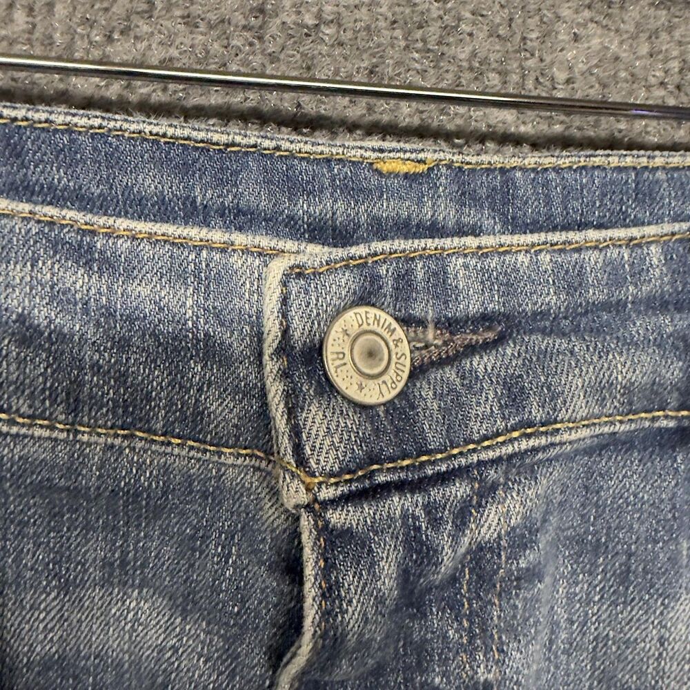 Denim & Supply Ralph Lauren Crop Skinny Jeans Women 30(32) Blue Star Distressed - Picture 13 of 15